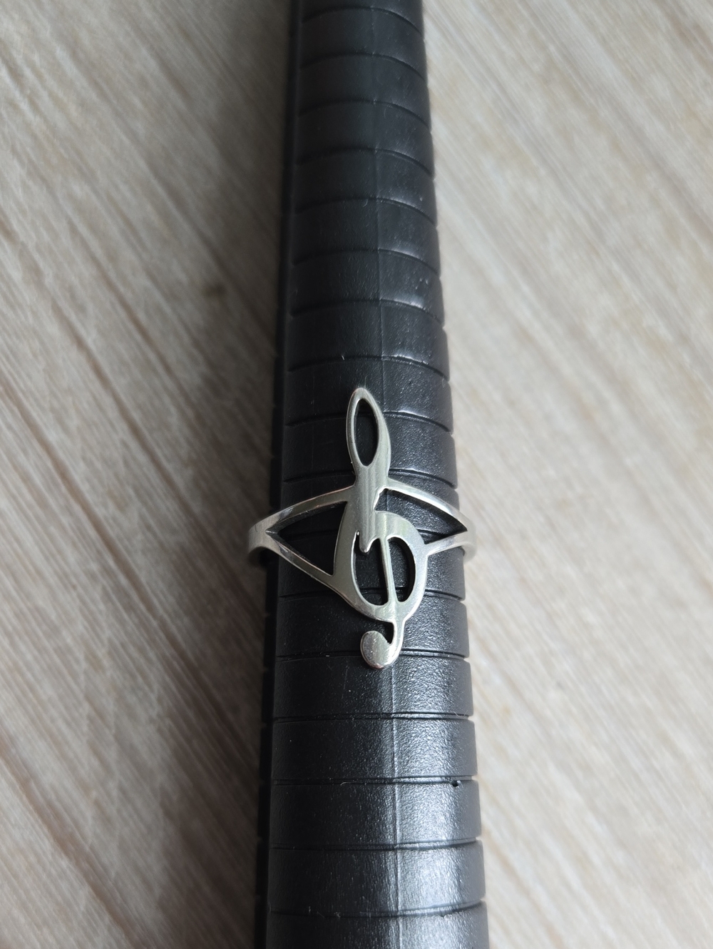 Silver Treble Clef Women's Ring - Music Note Jewelry.Size 6.5.